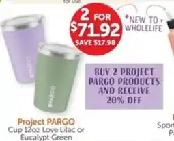WHOLELIFE catalogue Project PARGO Sports Bottle 950ml Coral Pink or Bone White offer