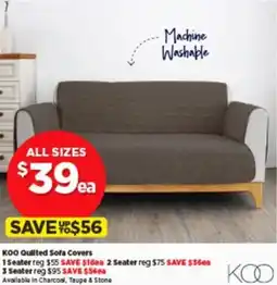 Spotlight KOO Quilted Sofa Covers offer