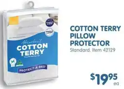 COTTON TERRY PILLOW PROTECTOR