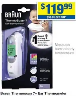 My Chemist Braun Thermoscan 7+ Ear Thermometer offer