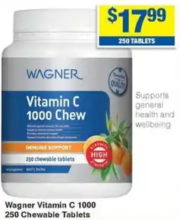 My Chemist Wagner Vitamin C 1000 250 Chewable Tablets offer