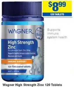 My Chemist Wagner High Strength Zinc 120 Tablets offer