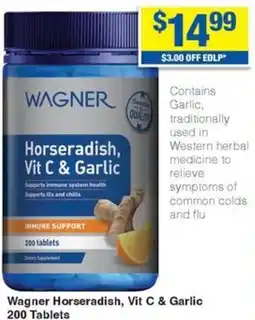 My Chemist Wagner Horseradish, Vit C & Garlic 200 Tablets offer