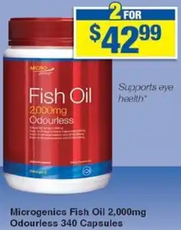 My Chemist Microgenics Fish Oil 2,000mg Odourless 340 Capsules offer