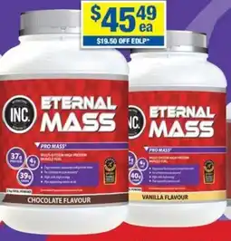 My Chemist ETERNAL MASS CHOCOLATE FLAVOUR, VANILLA FLAVOUR offer