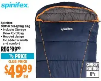 Anaconda Spinifex Drifter Sleeping Bag offer