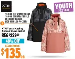 Anaconda XTM Youth Mackey Anorak Snow Jacket offer