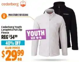 Anaconda Cederberg Youth Larapinta Full Zip Fleece offer