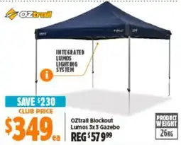 Anaconda OZtrall Blockout Lumos 3x3 Gazebo offer