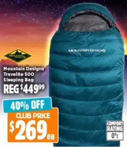 Anaconda Mountain Designs Travelite 500 Sleeping Bag offer