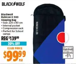 Anaconda Blackwolf Rubicon II 300 Sleeping Bag offer
