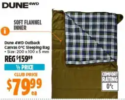 Anaconda Dune 4WD Outback Canvas 0°C Sleeping Bag offer