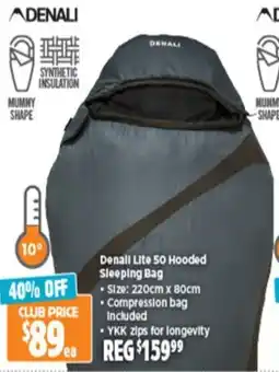Anaconda Denall Lite 50 Hooded Sleeping Bag offer
