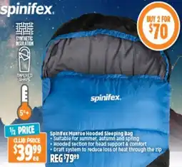 Anaconda Spinifex Munroe Hooded Sleeping Bag offer