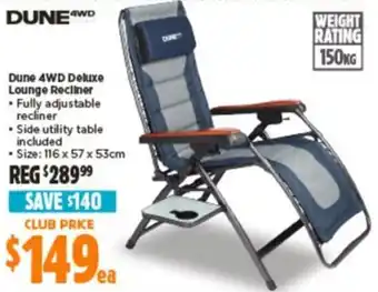 Anaconda Dune 4WD Deluxe Lounge Recliner offer