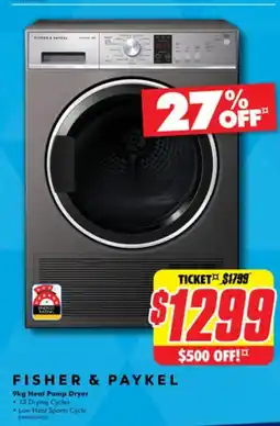 The Good Guys 9kg Heat Pump Dryer offer