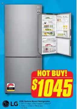 The Good Guys 420L Bottom Mount Refrigerator offer