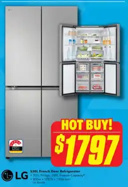 The Good Guys 530L French Door Refrigerator offer