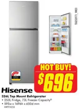 The Good Guys 326L Top Mount Refrigerator offer