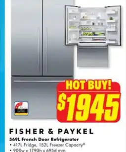The Good Guys 569L French Door Refrigerator offer