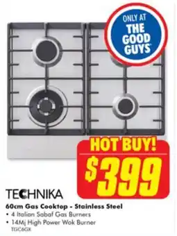 The Good Guys 60cm Gas Cooktop - Stainless Steel offer
