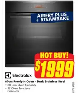 The Good Guys 60cm Pyrolytic Oven - Dark Stainless Steel offer
