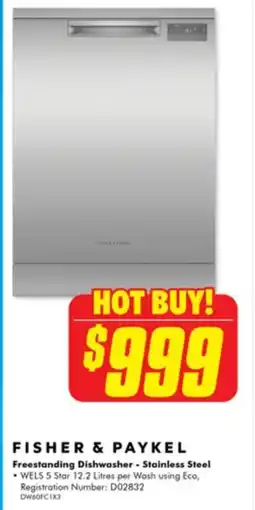 The Good Guys Freestanding Dishwasher offer