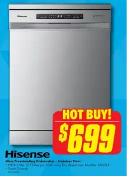 The Good Guys 60cm Freestanding Dishwasher - Stainless Steel offer