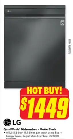 The Good Guys QuadWash Dishwasher - Matte Black offer