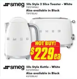 The Good Guys *smeg 50s Style 2 Slice Toaster - White offer