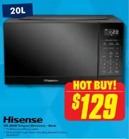 The Good Guys 20L 800W Compact Microwave - Black offer