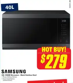 The Good Guys 40L 1000W Microwave - Black Stainless Steel offer