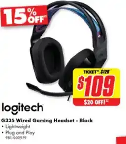 The Good Guys G335 Wired Gaming Headset - Black offer