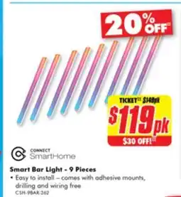 The Good Guys Smart Bar Light - 9 Pieces offer
