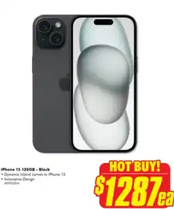 The Good Guys iPhone 15 128GB - Black offer