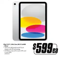 The Good Guys iPad 10.9" (10th Gen) Wi-Fi 64GB offer