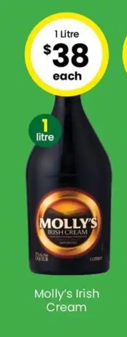 The Bottle O Molly's Irish Cream offer