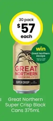 The Bottle O Great Northern Super Crisp Block Cans 375mL offer