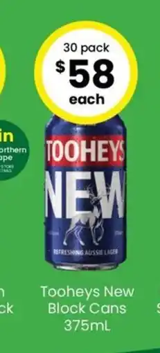 The Bottle O Tooheys New Block Cans offer