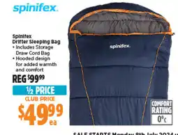 Anaconda spinifex. Drifter Sleeping Bag offer