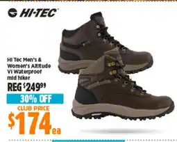 Anaconda HI Tec Men's & Women's Altitude VI Waterproof mid hiker offer
