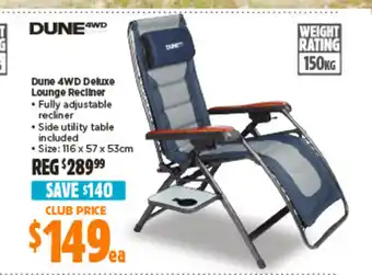 Anaconda Dune 4WD Deluxe Lounge Recliner offer