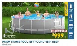 Clark Rubber PRISM FRAME POOL 15FT ROUND 48IN DEEP offer
