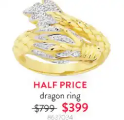 Goldmark dragon ring offer