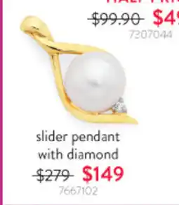 Goldmark slider pendant with diamond offer