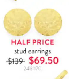 Goldmark stud earrings offer