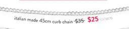 italian made 45cm curb chain