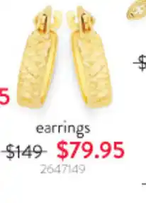 Goldmark earrings offer