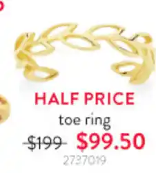 Goldmark cz toe ring offer