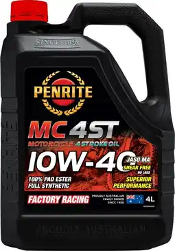Autopro Penrite Motorcycle 4 Stroke 10W40 4L offer